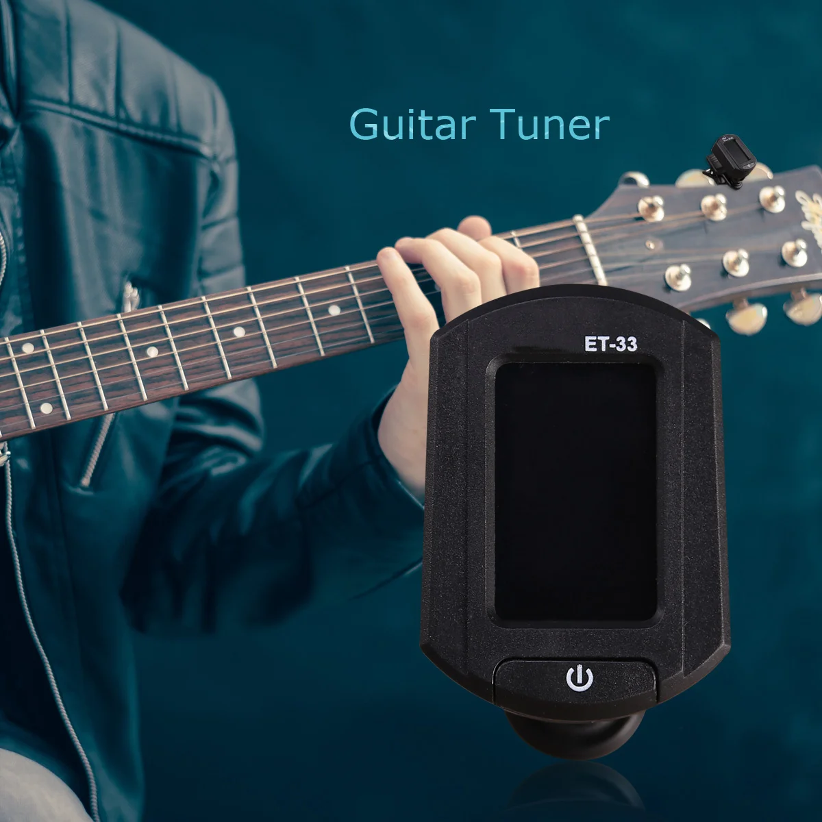 Eno Et-33 مشبك صغير على الرقمية LCD الغيتار باس الكمان القيثارة موالف السوبر مشرق شاشة السيارات انقطاع التيار الكهربائي