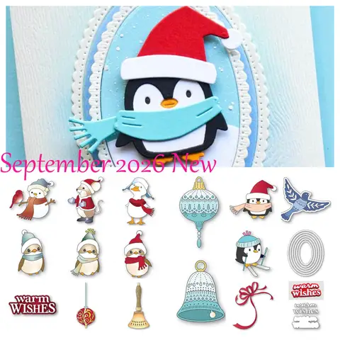 Birch Press Design September 2026 New Snowman and Birdie Friend  Metal Cutting Dies DIY Greet Card Scrapbook Handmade Decoration