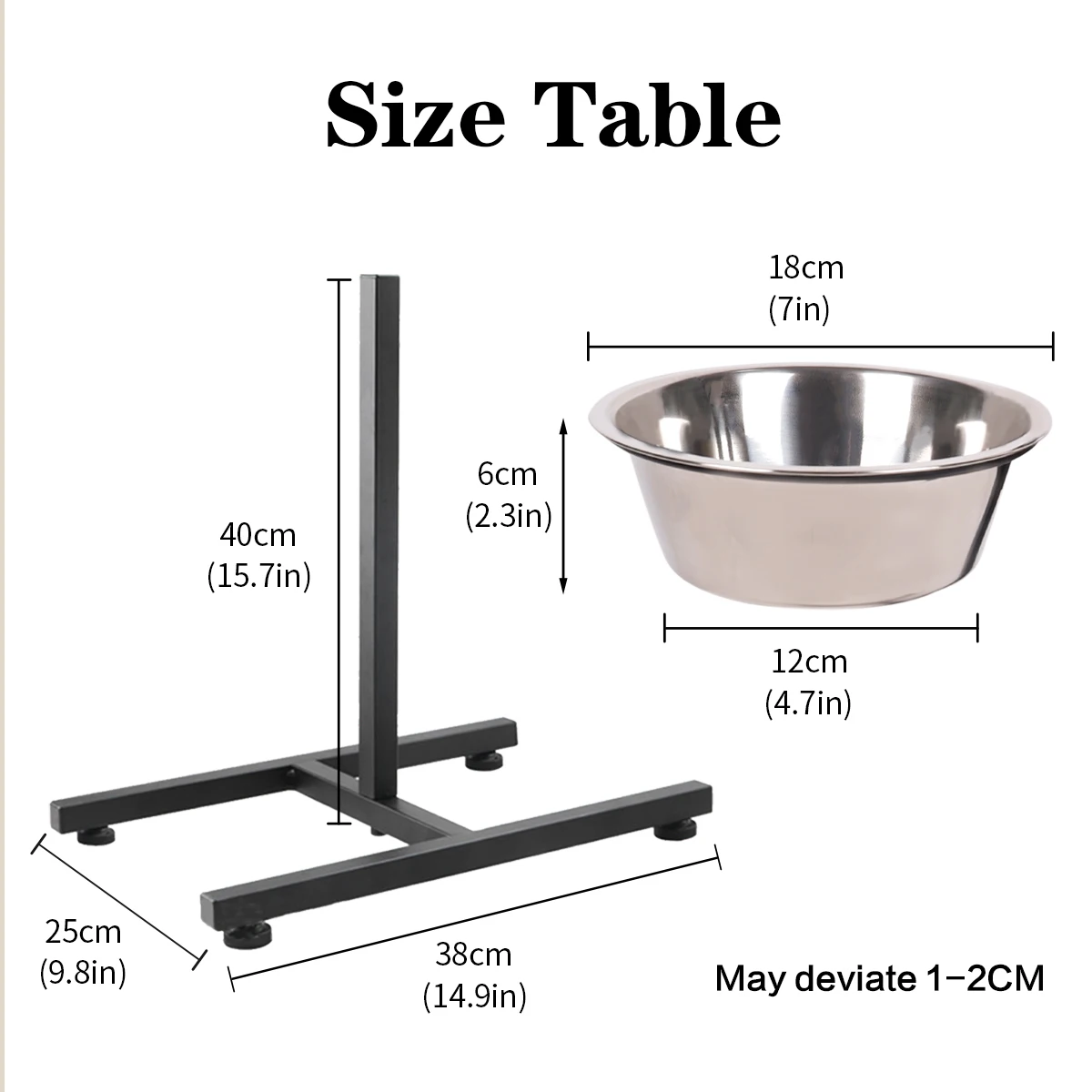 Pet Cat and Dog Bowl Floor-standing Lifting Rack Food and Water Adjustable Double Bowl