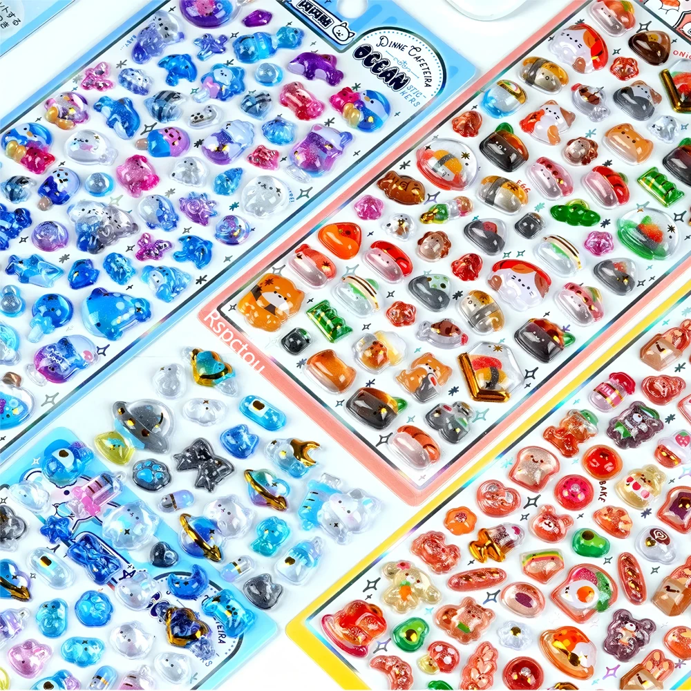 Japanese Style Sushi Mini Sweet 3D Relief Stickers Scrapbooking DIY Journaling Stationery Diary Decor Cute Sticker School Supply