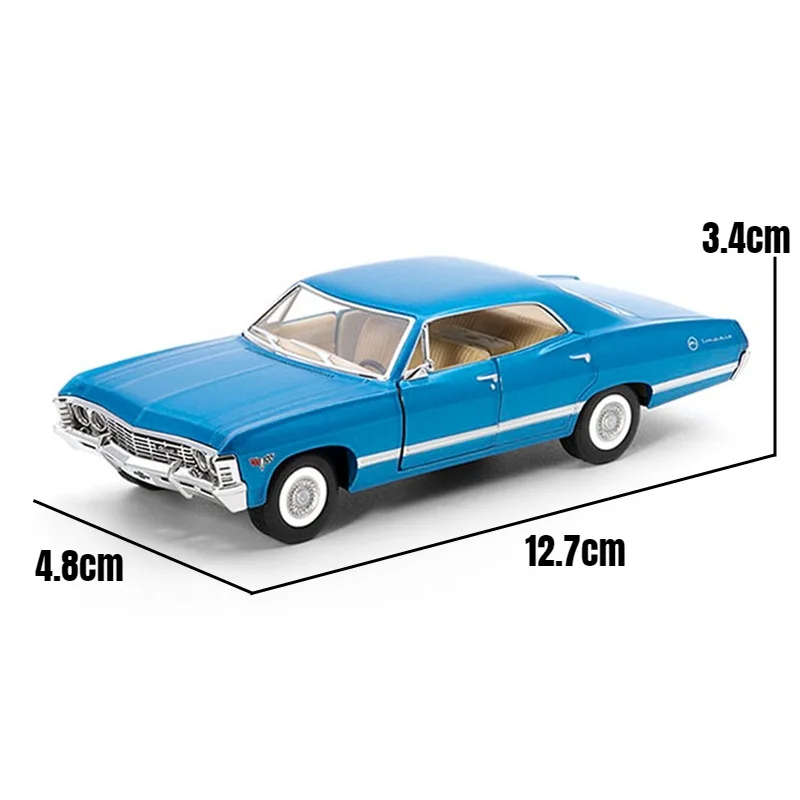 New Corvette Impala Alloy Classic Car Model Diecasts Metal Retro Old Car Vehicles Model Simulation Collection Childrens Toy Gift