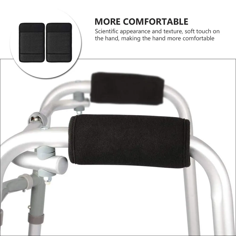 

Pads Anti-slip Grips Wheelchair Elbow Cushion Padded Walker Black Polyester Support