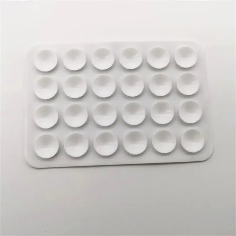 1pc Back Sticker Silicone Suction Pad For Mobile Phone Fixture Suction Cup Backed Adhesive Silicone Rubber Sucker Pad For Fixed