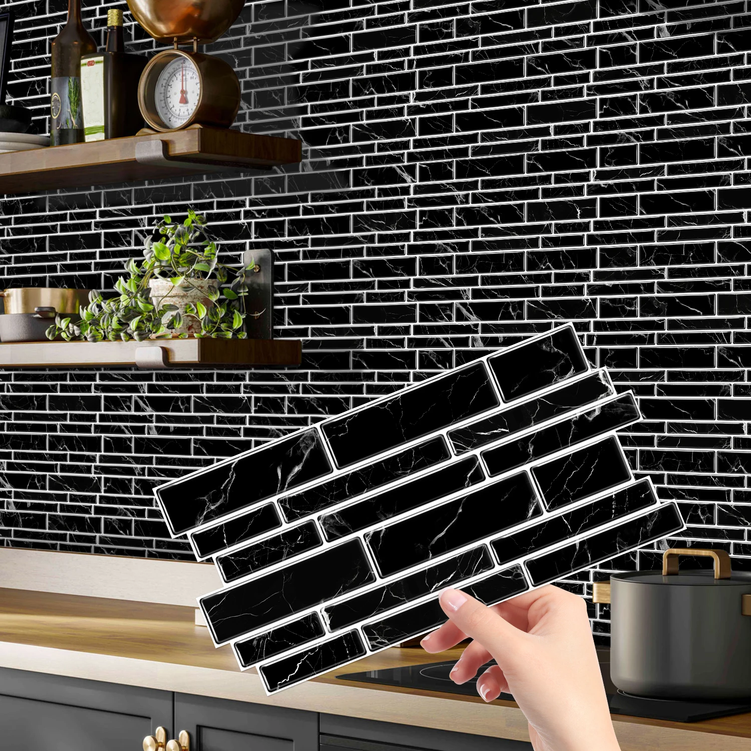 

12 24 48Pcs Peel And Stick Tile Sticker Self Adhesive Stick On Tile Backsplash For Kitchen Bathroom Bedroom Decoration Home