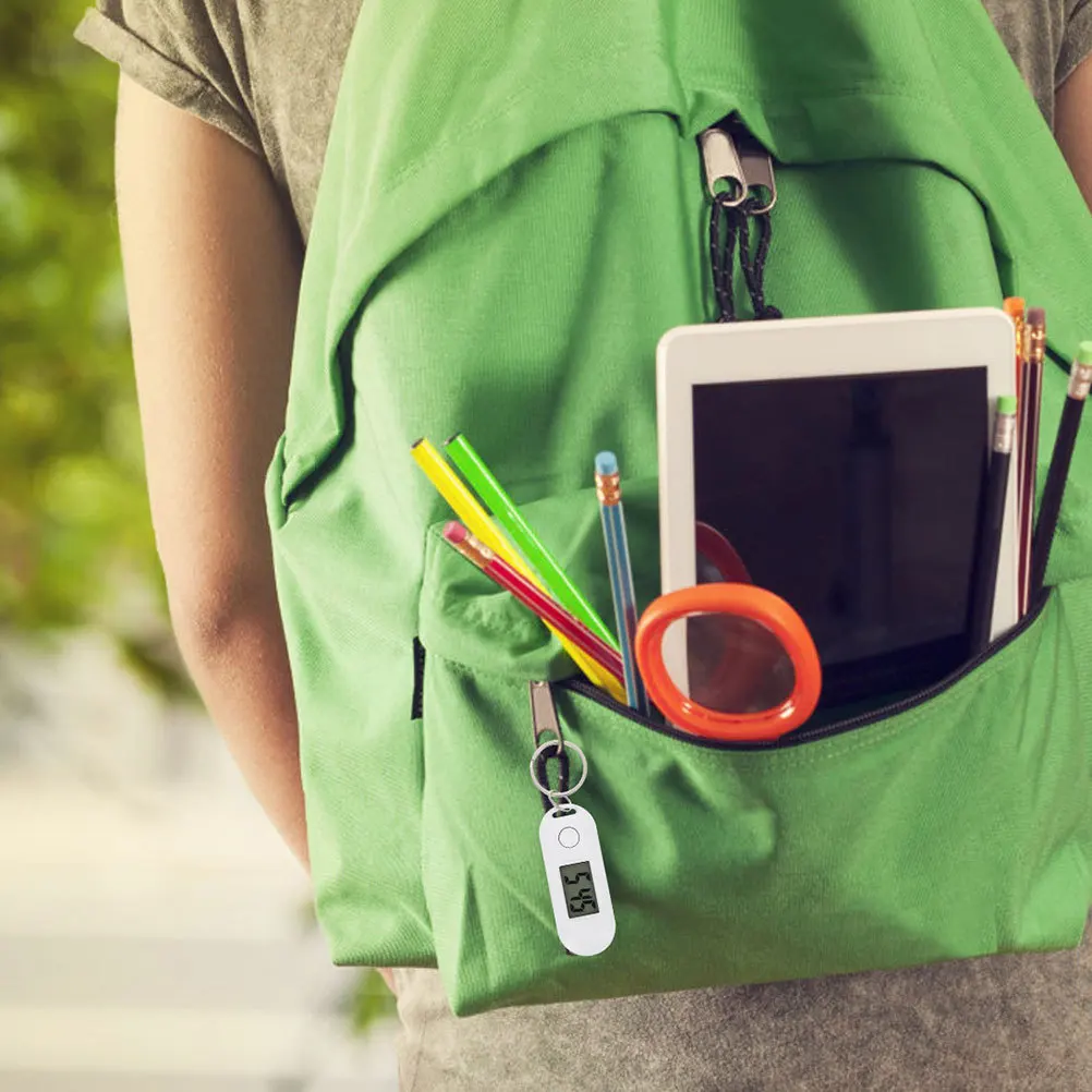 

3Pcs Student Key Ring Watch Hanging Timekeeper Mute Display Lightweight Compact for School Exam Home Travel Daily