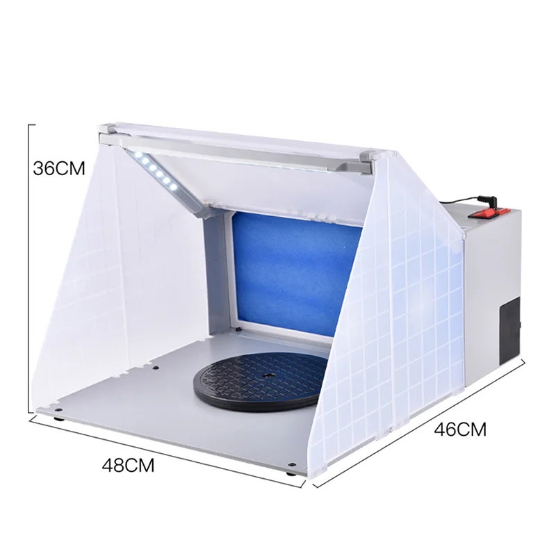 小型強力モデルスプレーペイントカラースプレーボックスフィギュア DIY スプレーペイントワークベンチ排気ファンワークボックス排気ファン