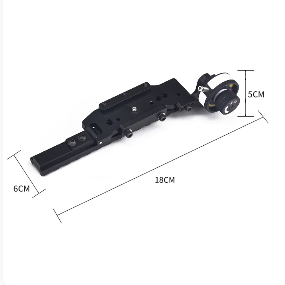 Archery Crossbow Aiming Frame Bracket Adjustable Up and Down with Green Light Archery Hunting Shooting Accessory