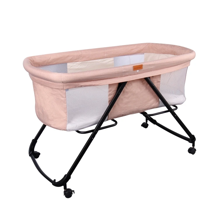 hot selling practical fabric material and iron frame unpick and wash portable travel Baby Cribs