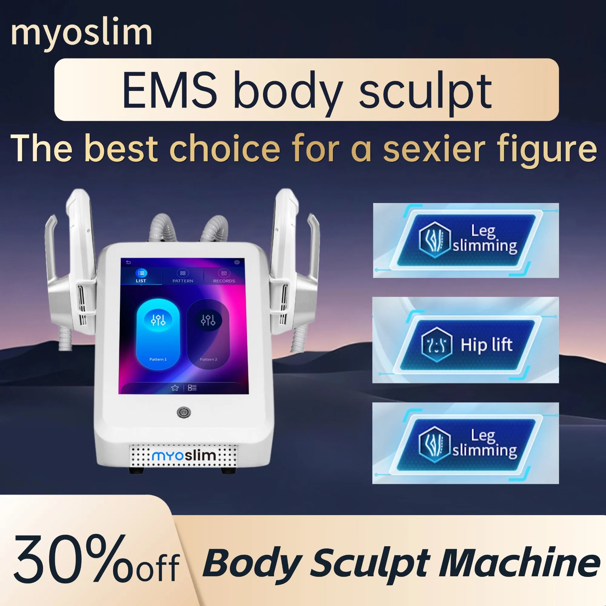 

2025 НОВЫЙ 15 Tesl 6500 Вт Myosilm Стимулятор мышц для моделирования тела Машина для похудения и снижения жира, похудения и тонизирования тела