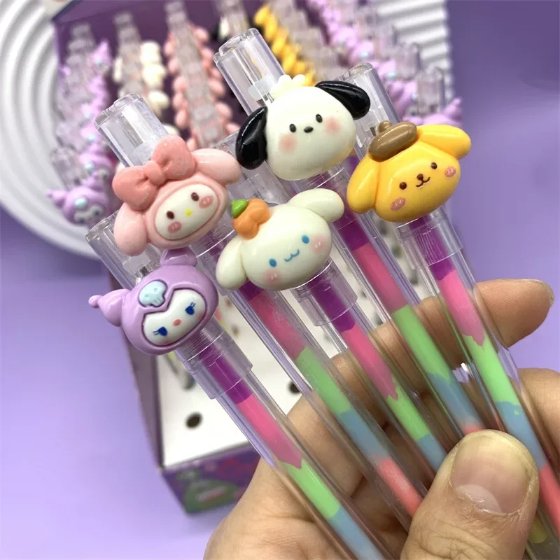 5 Stücke Neue Sanrio schreibwaren student farbe gel stift Mymelody Kuromi Cinnamoroll DIY farbstift cartoon schwan pony 6 farbe textmarker