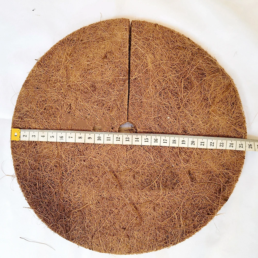 

4pcs Coconut Fiber Pad Thick Natural Coir Mulch Rings for Plant Pots Tree Round Protector Gardening Accessories