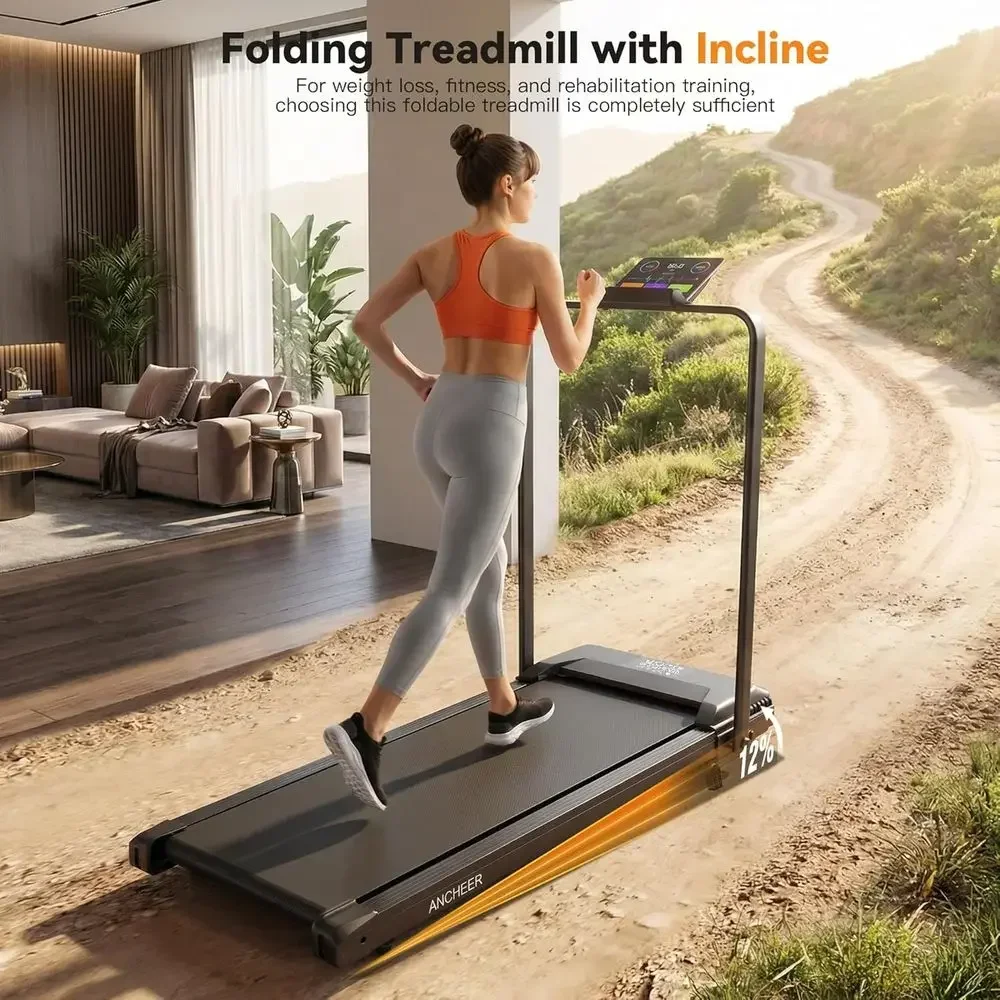 Under Desk Treadmill with 12% Incline, 300-450lb Capacity, 3.5HP Motor for Compact Spaces
