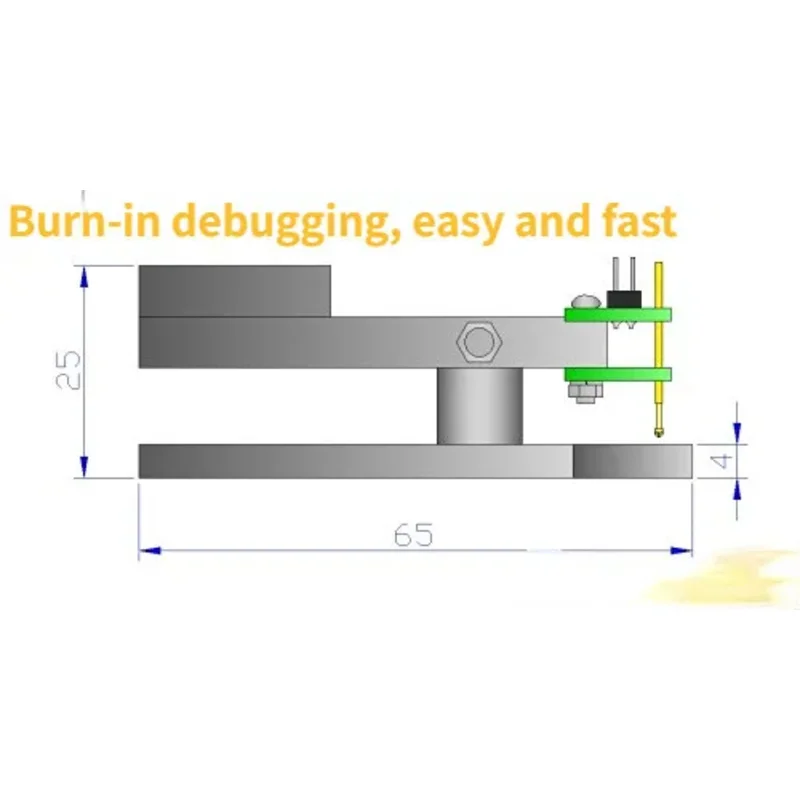 Burning Program Fixture Debugging Download Pogo Pin Spacing 1.27mm-6P 6 Feet 50mil