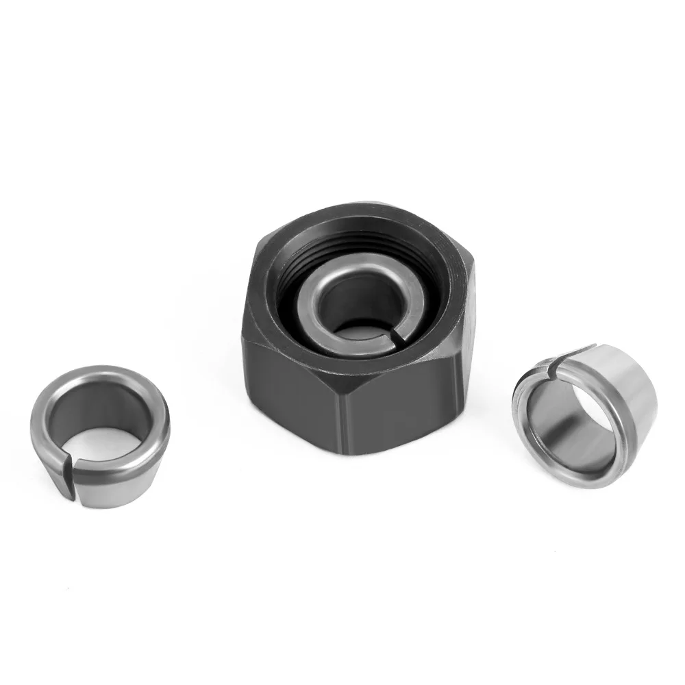 Imagem -06 - Pinça Chuck Adaptador com Porca Gravura Máquina de Corte Roteador Elétrico Fresa Acessórios M17 6.35 mm
