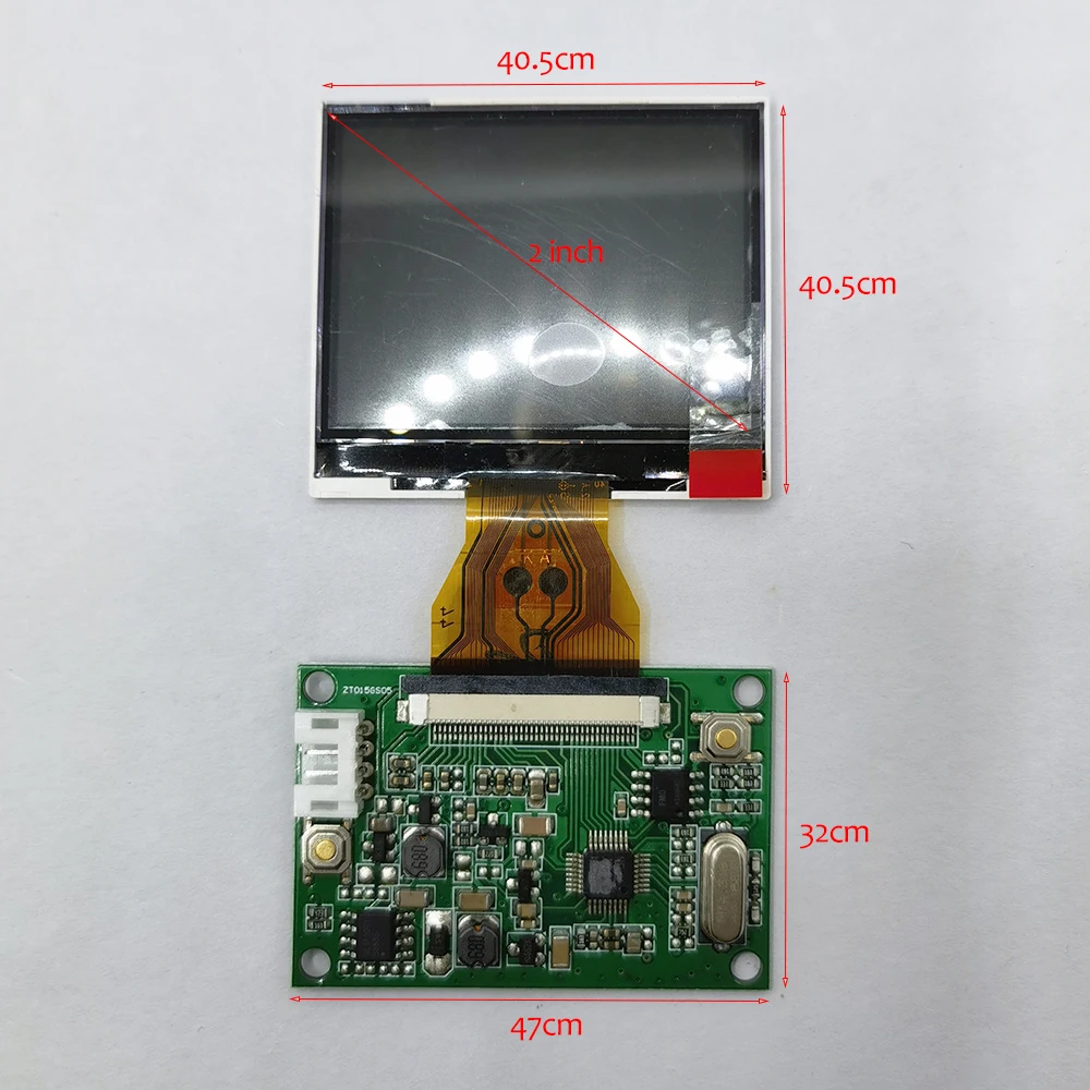 2 inch LCD display module kit NTSC/PAL auto 640*240 4:3 with RCA in for CCTV, Household Appliances brightness adjust image flip