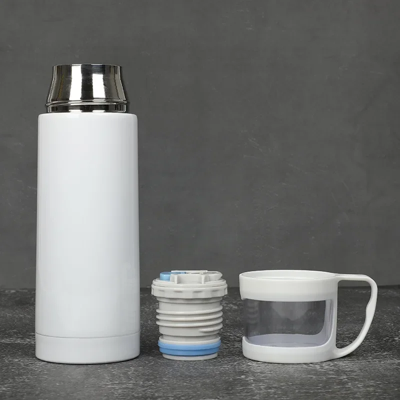 Sublimation Blank Bottle Double Wall Stainless Steel Transparent Lid Bullet Water Bottle Thermos Vaccum Flask Car Mug Coffee Cup