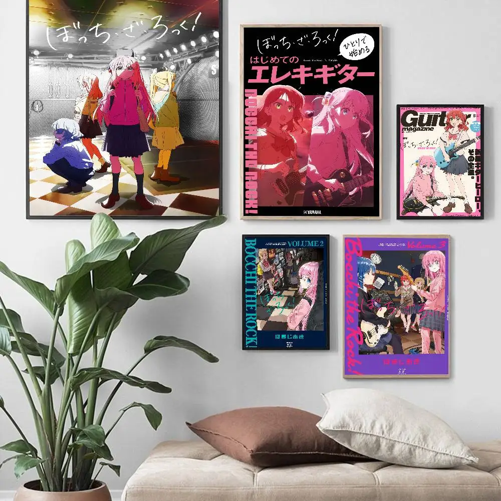 Bocchi The Rock Poster Good Quality Prints and Posters Vintage Room Bar Cafe Decor Home Decor