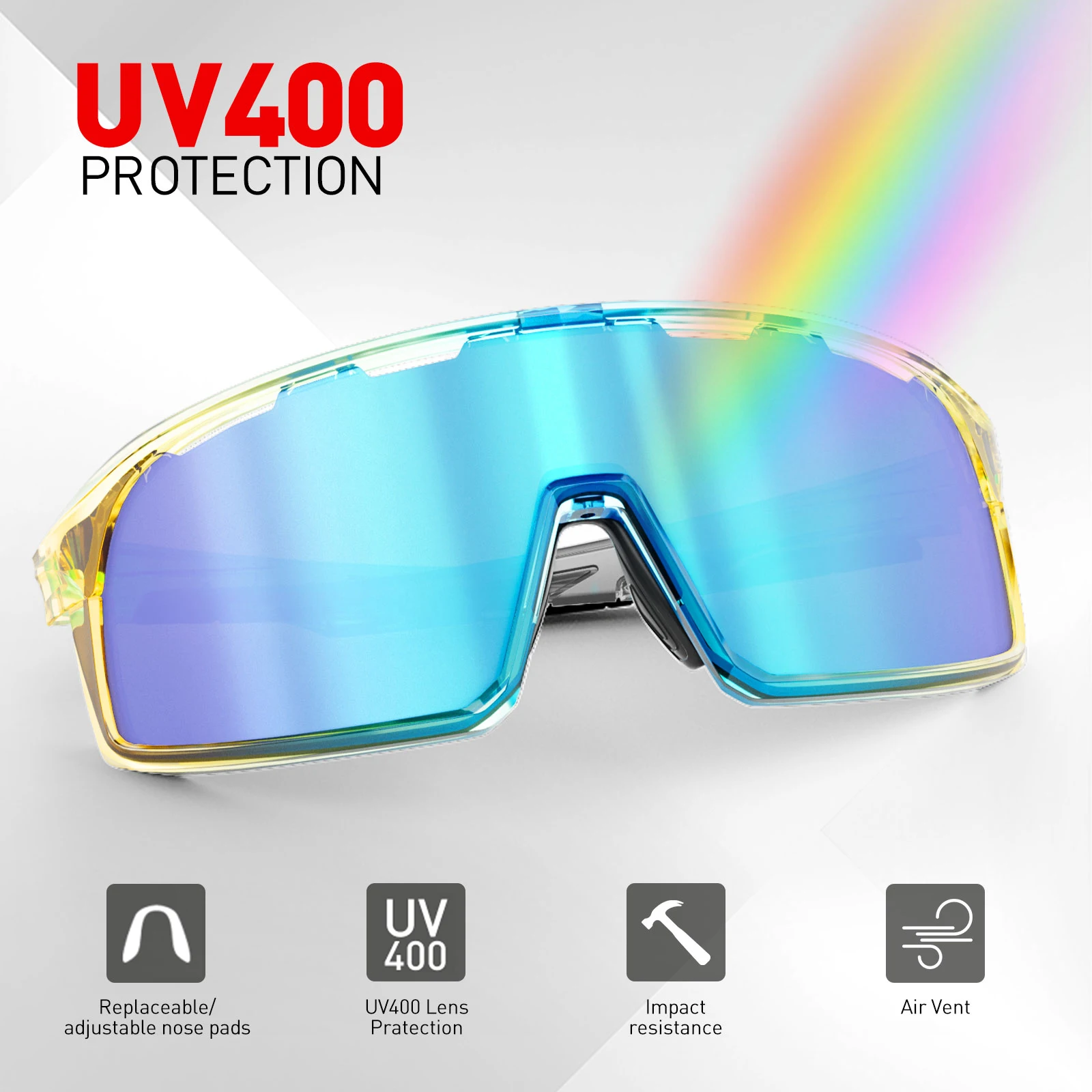 

Scvcn UV400 Cycling Glasses Men Women Sunglasses MTB Outdoor Sports Mountain Bike Goggles Bicycle Eyewear Driving Hiking Glasses