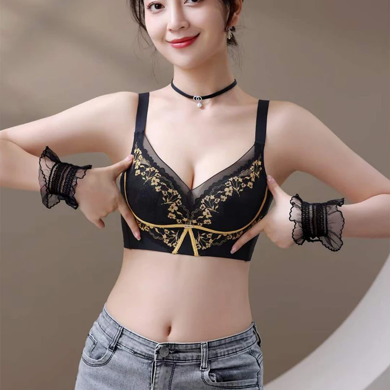 Small Chest Ventilate Comfort Chest Wrap No Steel Ring Bra Gather Together Anti-Sag Underwear Women Soft Sexy Comfort Tube Top