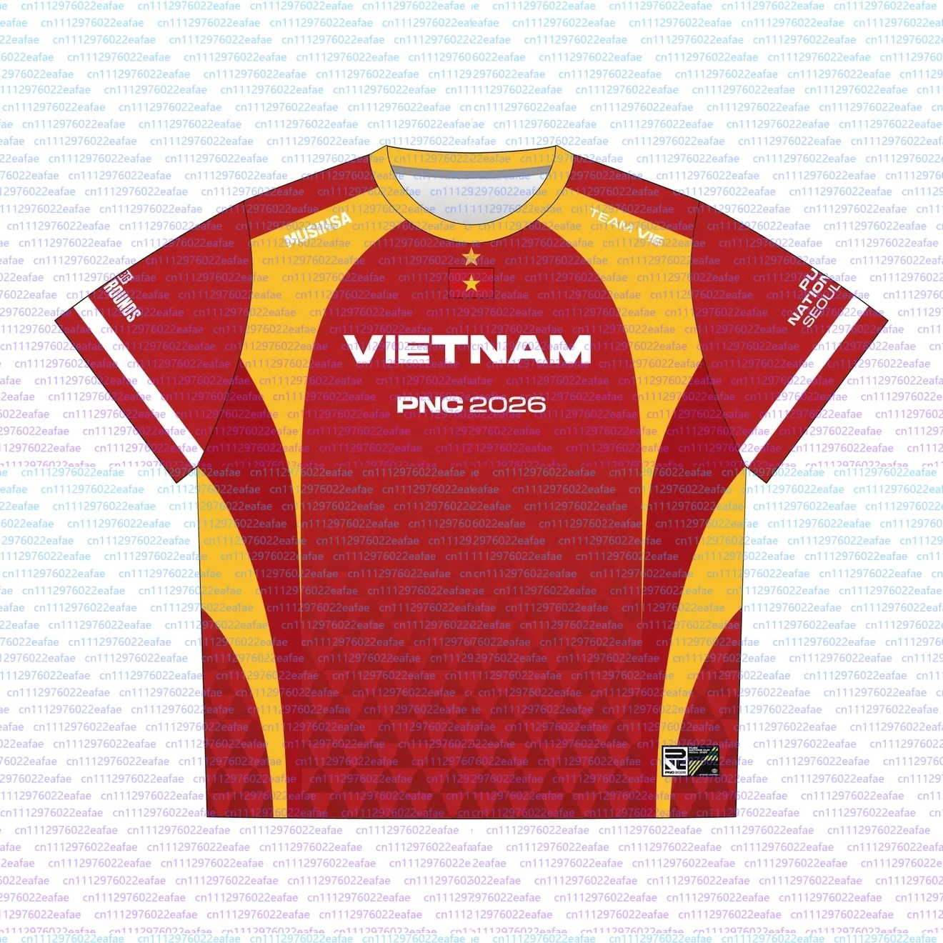 PNC 2026 New Jersey South Korea Brazil Vietnam Thailand PUBG T Shirt Fans Summer Breathable Round Neck Short Sleeve Casual Tops