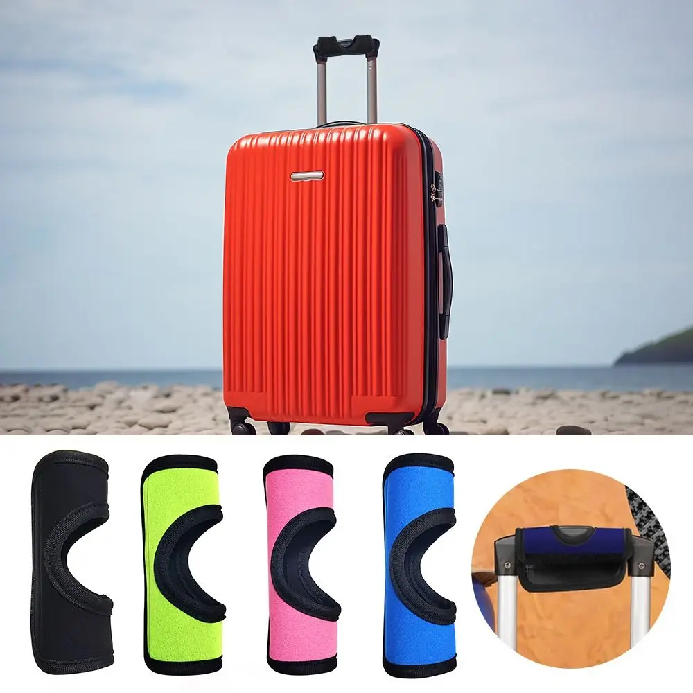 Neoprene Luggage Handle Wrap Push-button Opening Handle Sleeve Suitcase Bag Handle Identifier Soft Luggage Handle Cover