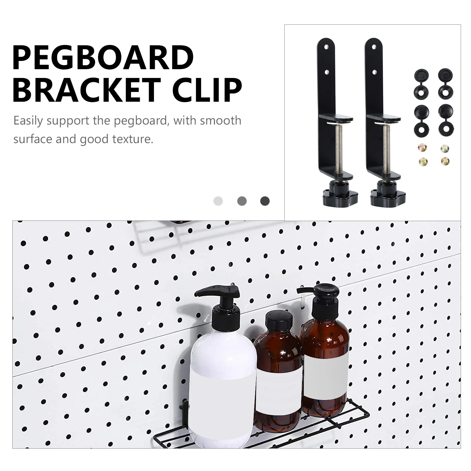 

1Set Premium Pegboard Installation Tool Set Bracket Hook Clip for Wall Mounted Organization System Ideal Pegboard Parts Hardware