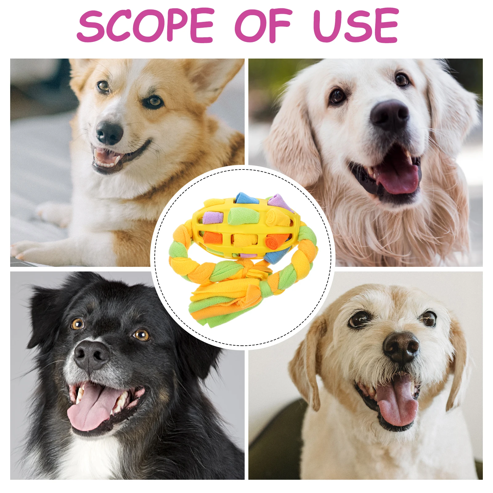 

For Dogs Dispensing Enrichment Training Snuffle Interactive Treat Foraging Slow Feeder Training Enrichment Snuffle Ball