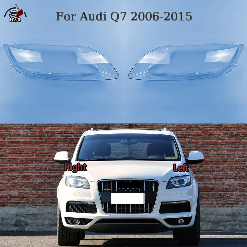 

Автомобильный чехол, колпачки для фар, передняя фара автомобиля, крышка объектива, абажур, крышка фары, стеклянный корпус для Audi Q7 2006 ~ 2015