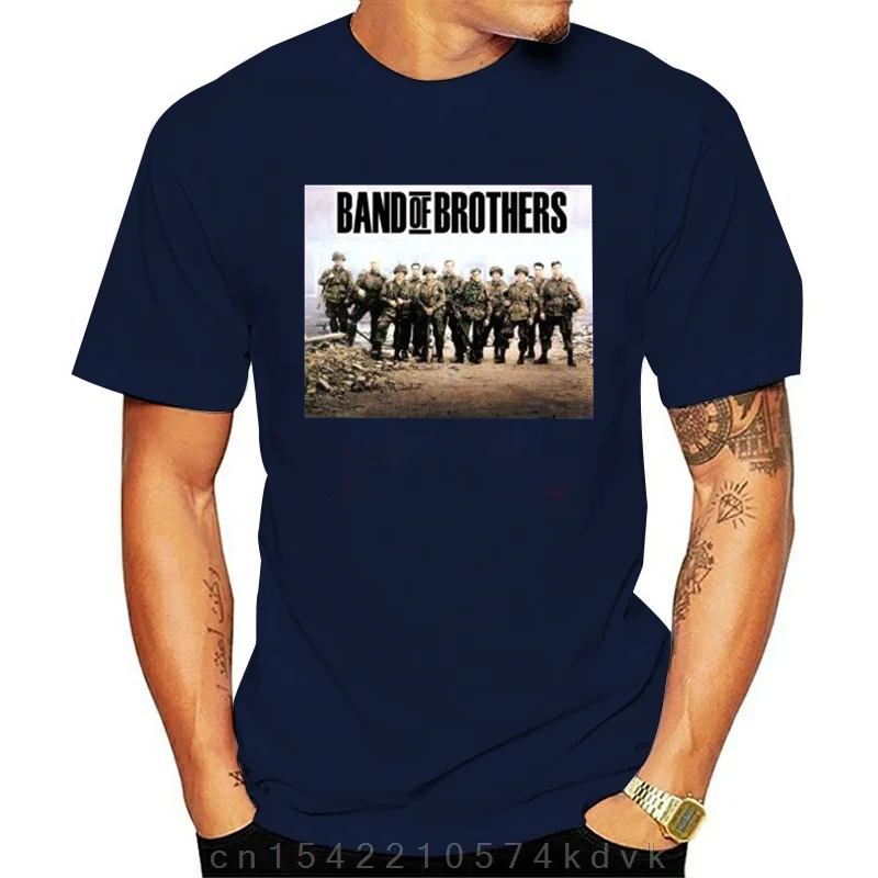 New Band of Brothers Tom Hanks Classic Movie Black Cotton T Shirt Sizes S to XXL