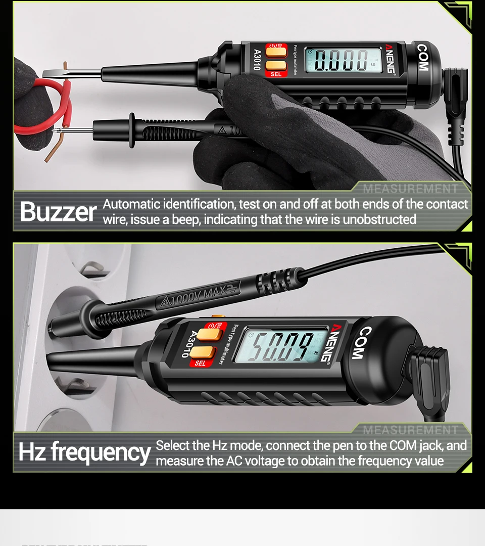 Digital-Multimeter-Tester-Stift ANENG M118A +A3010 Kit True RMS 6000/4000 Counts Auto-Ranging AC/DC Transistor-Spannungsprüfer Werkzeuge – Detail 27