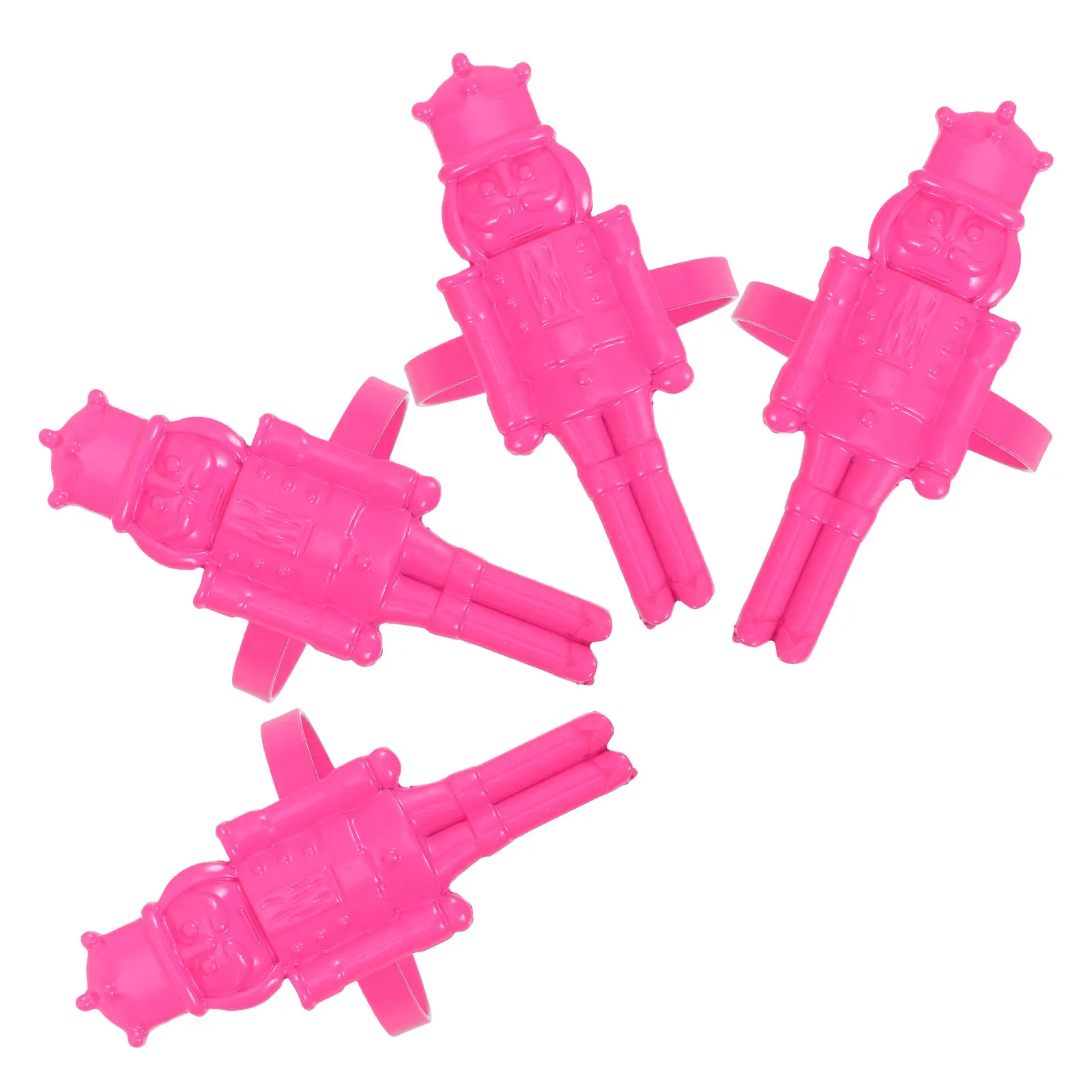 

Набор из 4 колец для салфеток «Щелкунчик», рождественские держатели для салфеток, элегантные украшения для праздничного стола и вечеринок