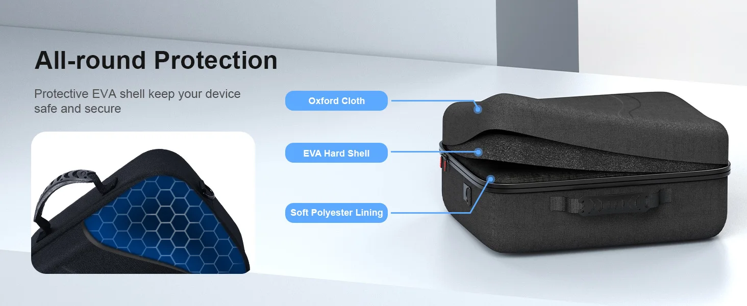 Large Carrying Case for Meta Quest 3/Quest 3S, Hard Travel Case for BOBOVR S3 Pro/Kiwi Design Battery Head Strap and Other Accessories, Storage Case and Soft Lining for Quest 3S