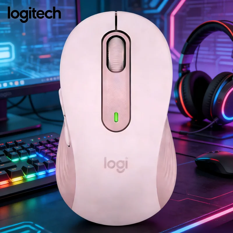 

Беспроводная двухрежимная электронная мышь Logitech M650L для спорта и офиса, с четким звуком, белая мышь, розовая мышь, черная мышь