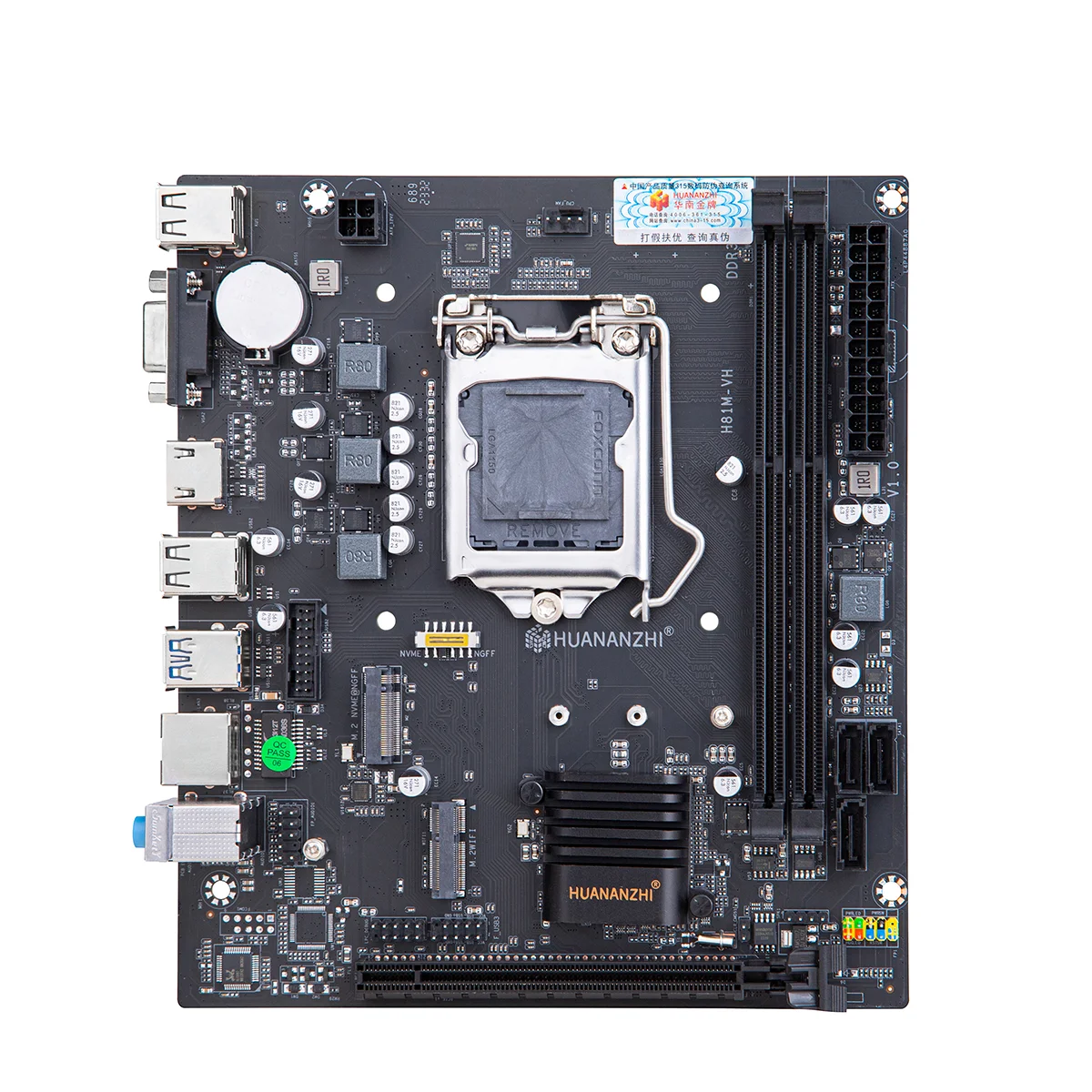 Imagem -02 - Motherboard para Intel M-atx Suporta i3 i5 i7 Ddr3 1333 1600mhz 16gb Sata M.2 Usb Vga Hdmi-compatível Huananzhi-h81m vh