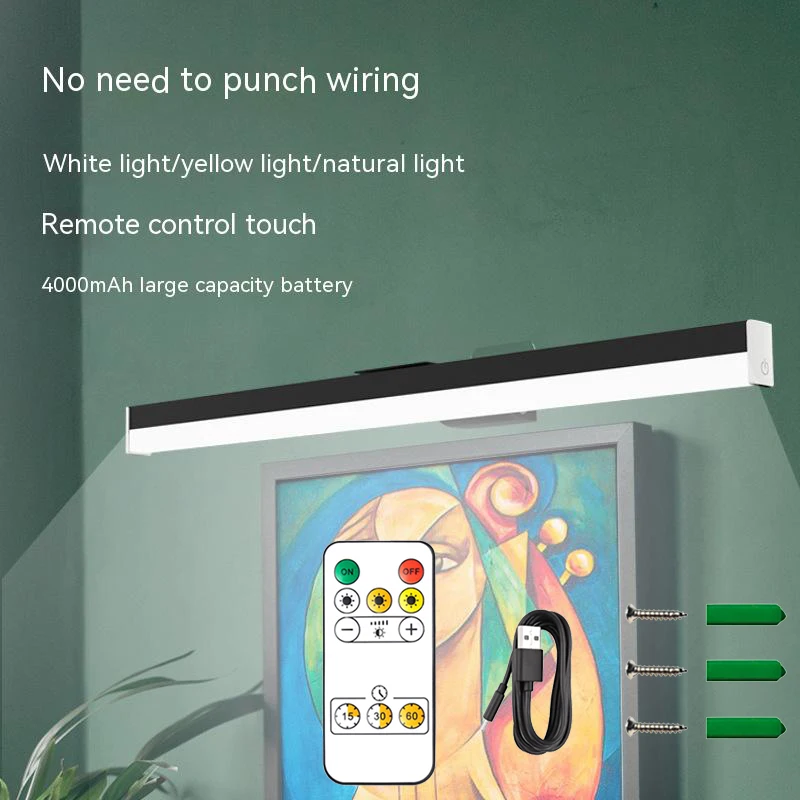 4000mAh Indoor Modern Wall Sconces Mirror Wall Light Indoor Lights 55cm USB Rechargeable LED Bathroom Light Mirror Wall Lamp