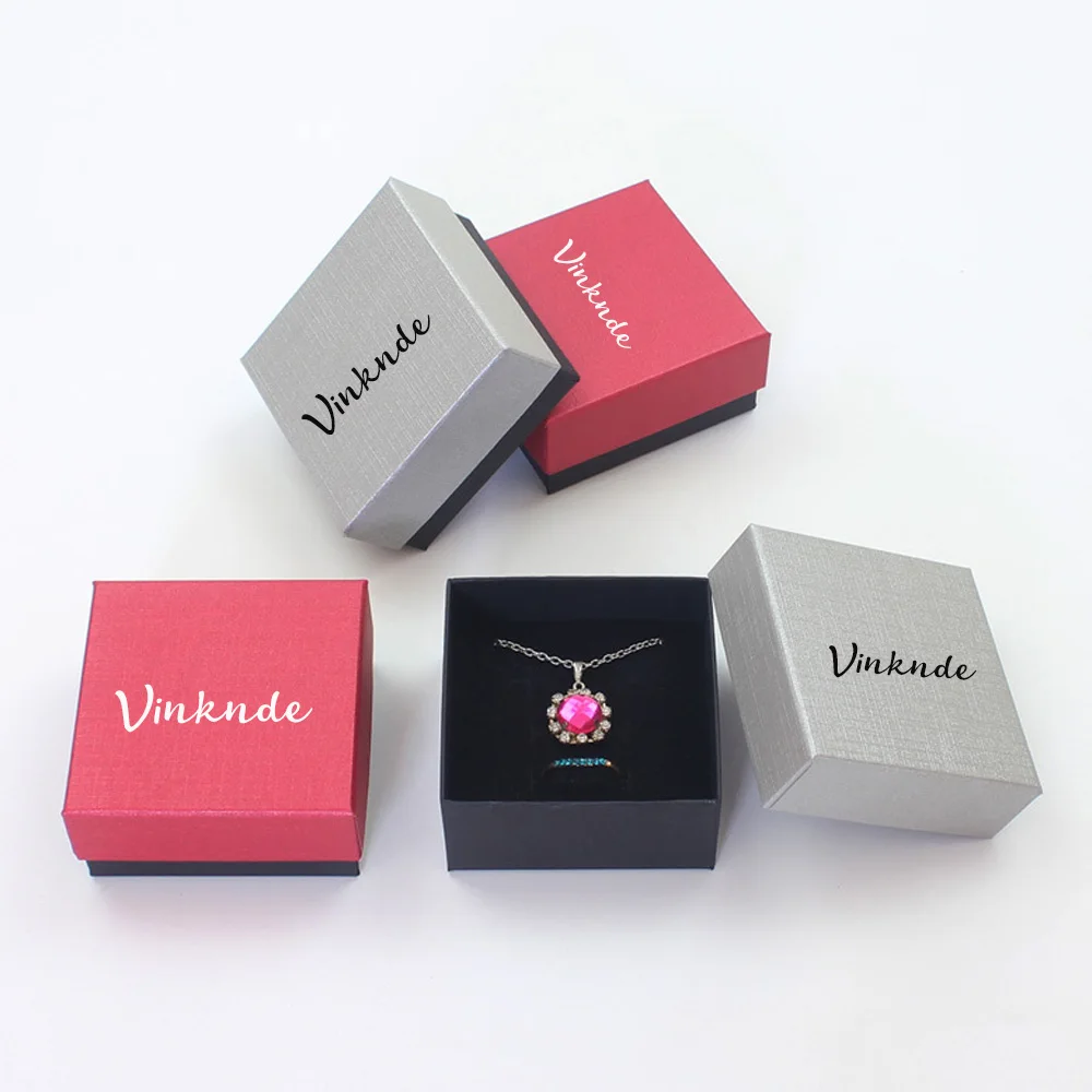 5x5x3cm Gift Boxes With Velvet Sponge Put 3 Rings Case Wedding Jewelry Box for Earrings Necklace Display Custom Logo Packaging