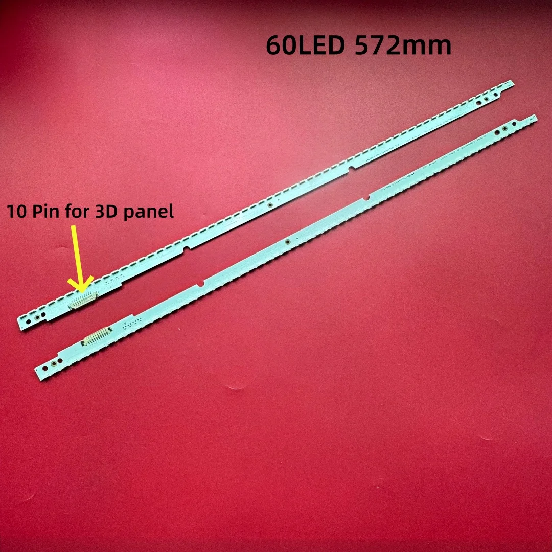 New 2 PCS/set 60LED 572mm LED Backlight strip For TV  UA46ES5500R SLED 2012SVS46 7032NNB LEFT60 RIGHT60 3D