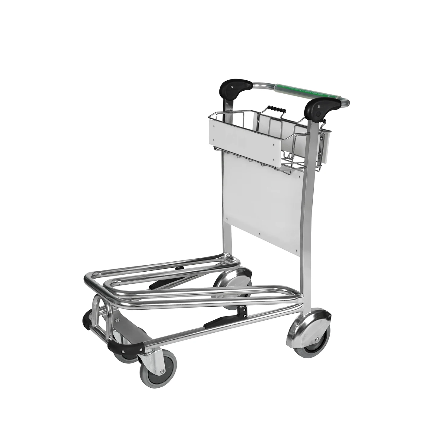 

Hand Brake Stainless Steel Airport Luggage Trolley Cart
