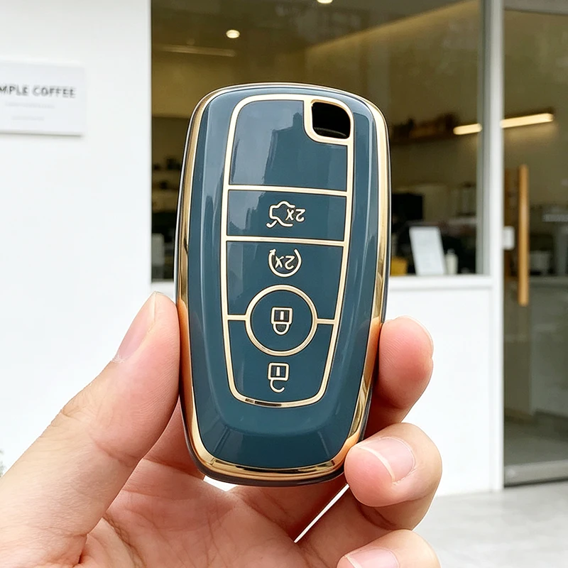 4 Buttons Tpu Car Remote Key Case for Ford Fusion Mustang Kuga Ecosport Explorer F-150 F-250 F-350 F-450 F-550 Raptor F150 Fob