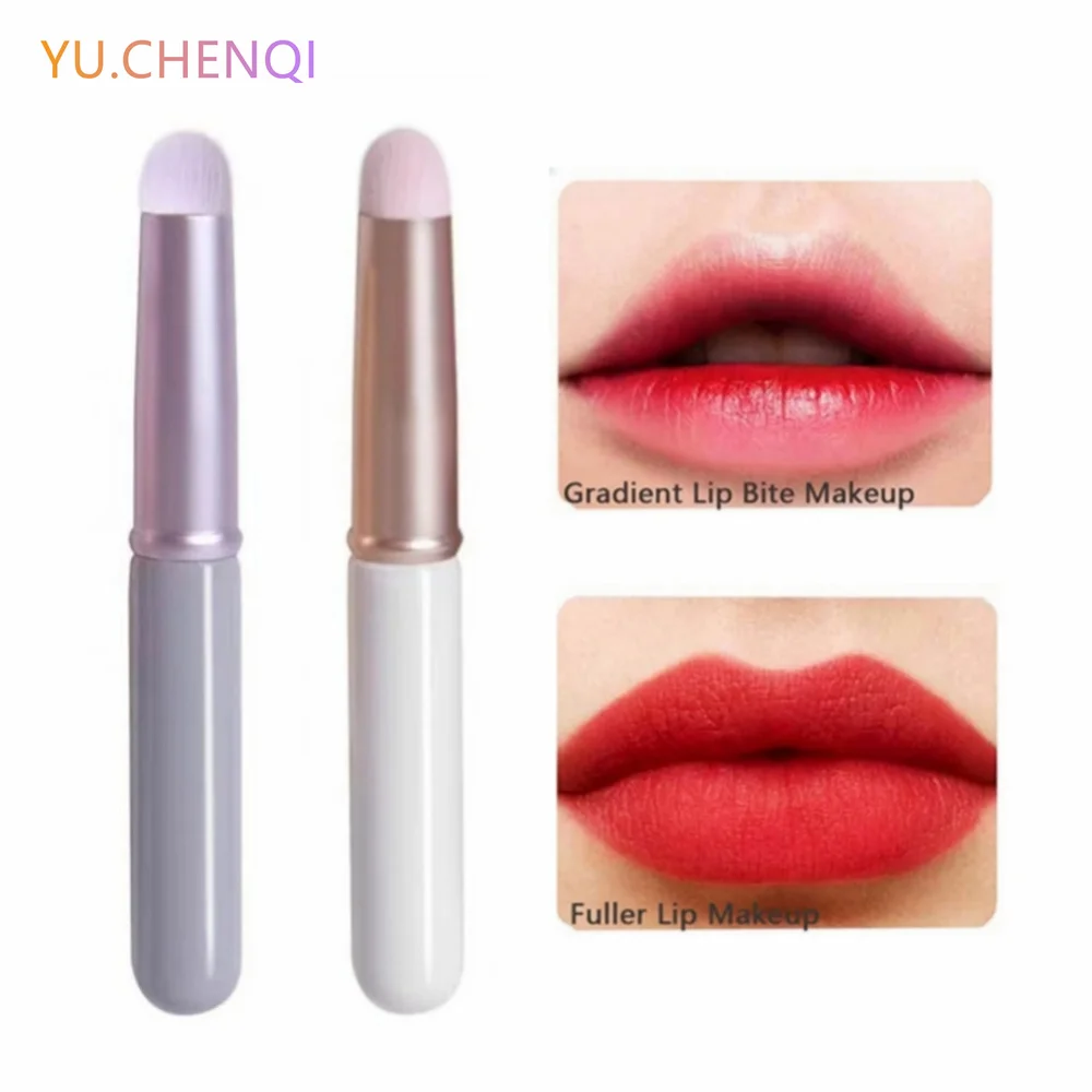 

Makeup Brush Round Head Lip Brush Concealer Brush Beauty Cosmetic Lipstick Blending Brush With Cover Professional Makeup Tools