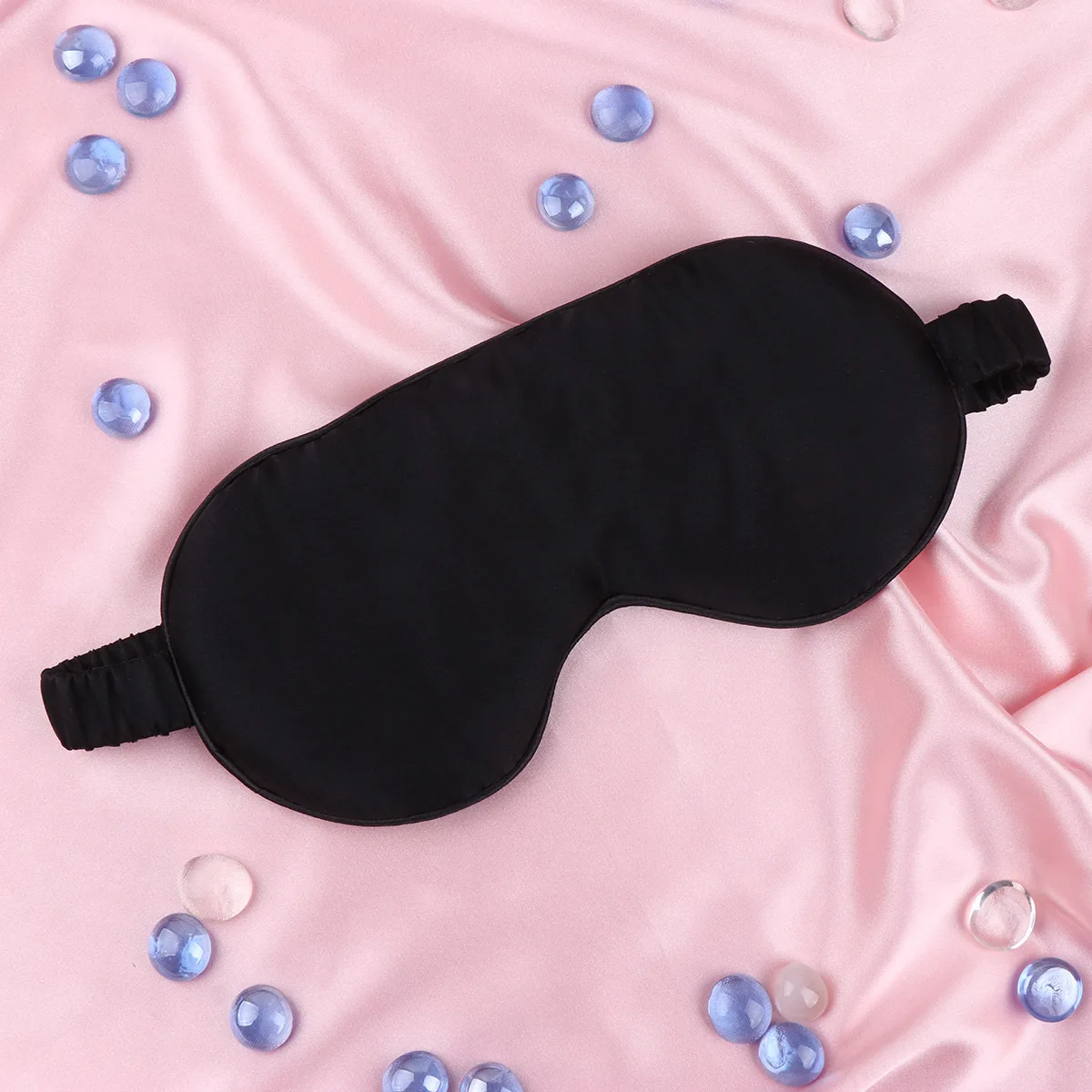 

Silk Eye Mask Shading Eyepatch Sleeping Blindfold Lightweight Soft Travel Home Hotel Train Light Block