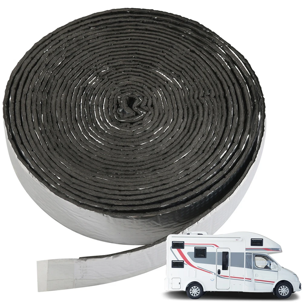 33FT Pipe Insulation Wrap Aluminum Foil Finish Outdoor Pipe Foam Insulation Tape Freeze Protection Insulation Wrap for Winter