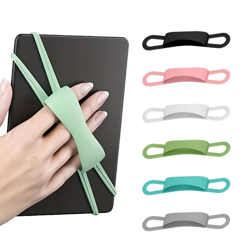 Universal Soft Silicone E-Reader Hand Strap Anti-drop Finger Grip Holder Comfortable Portable Reading Accessory Compatible With Kindle Paperwhite Kobo Oasis Prevent Slip Reduce Hand Fatigue For Long Time E-book Reading Daily Carry Accessories