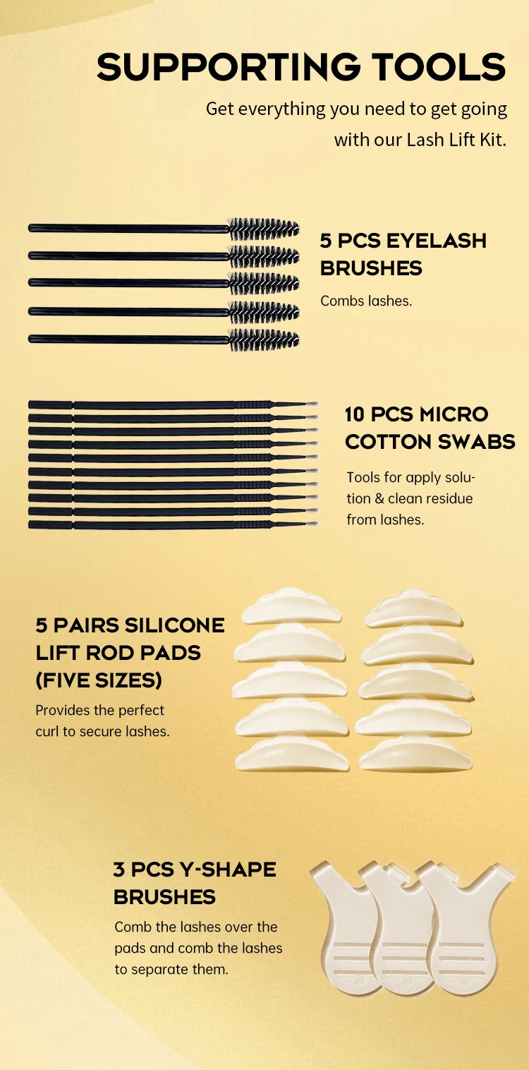Gollee Eyelash Lifting Perm Kit Lasting 4-6 Weeks Lash Lift Set For Lash Curler Eyelash Enhancer Perm Treatment Set Makeup Tools