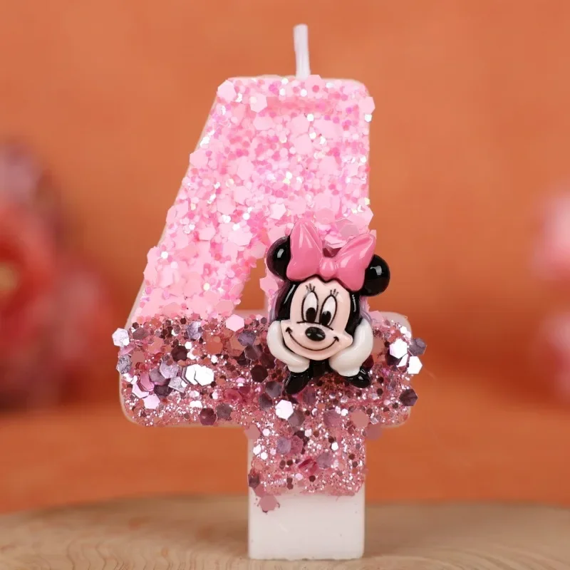 Hot Gelukkige Verjaardag Nummer 0-9 Kaarsen Cartoon Mickey Minnie Mouse Kaars Cake Cupcake Topper Party Decoratie Benodigdheden DIY Geschenken