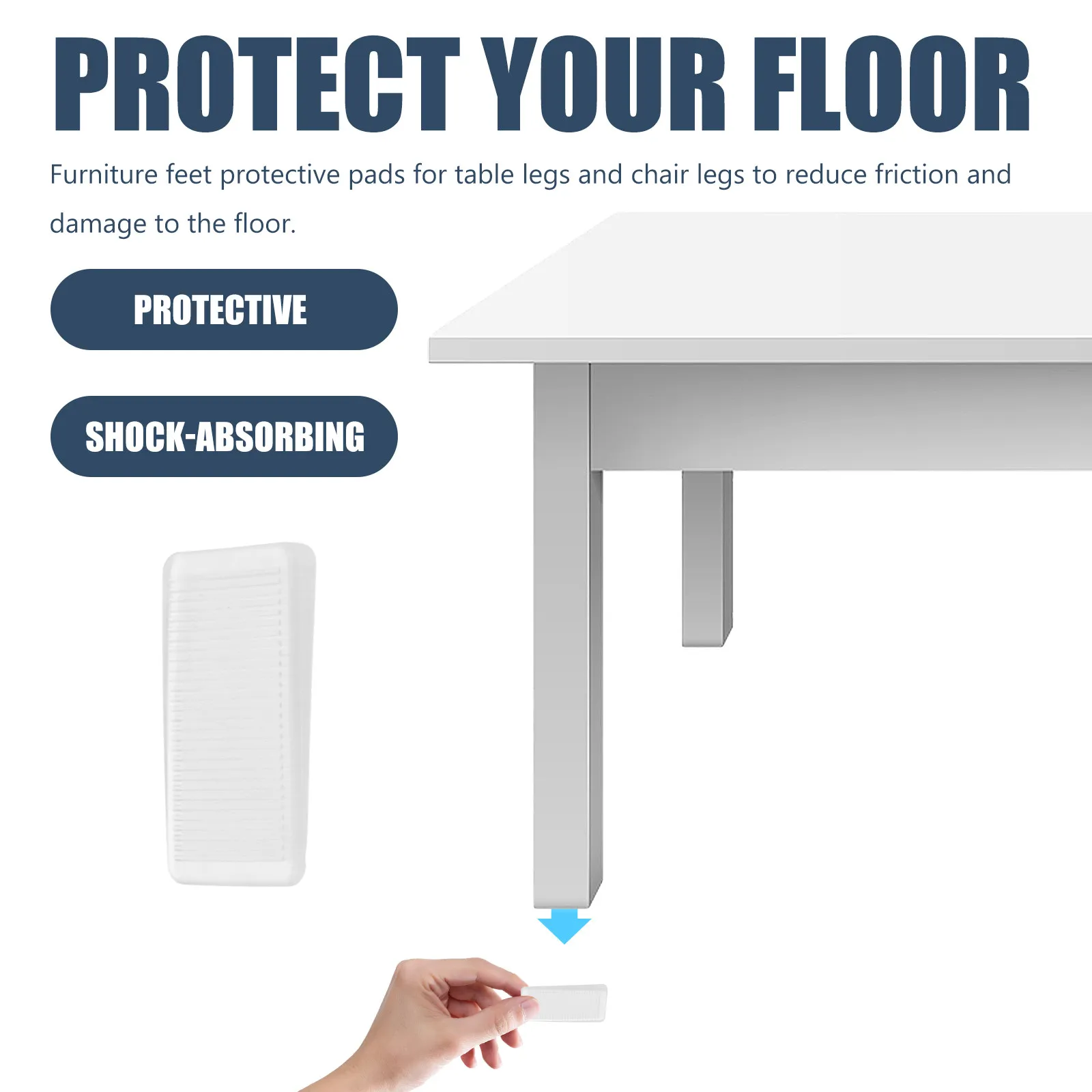 4Pcs Transparent Table Wedges Shims for Leveling Furniture Cabinets Desks Toilet Bowls Non Slip Floor Protector Clear Plastic