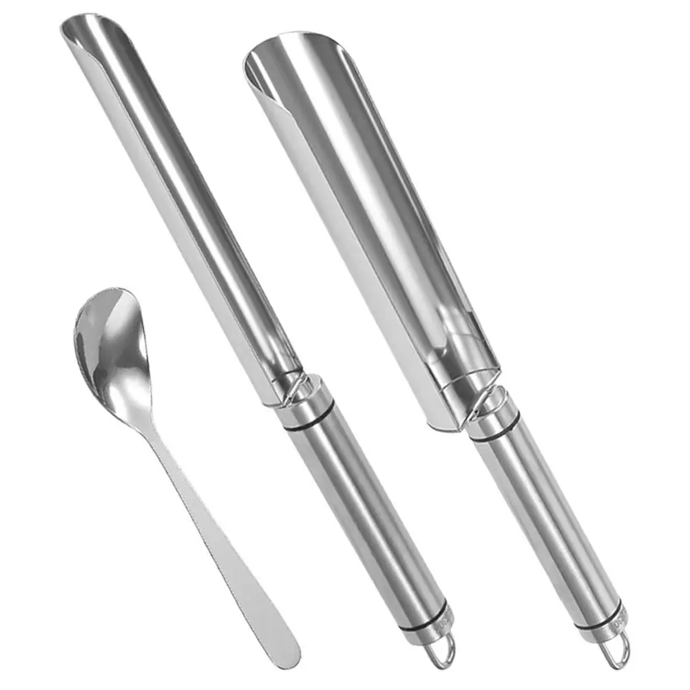 1Set Stainless Steel Meatball Maker Light Wear Resistant DIY Kitchen Tool Meat Baller Spoon for Fish Cake Balls