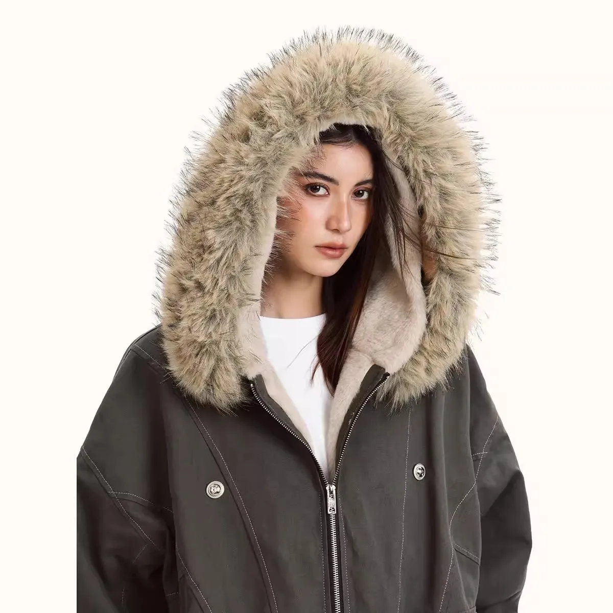 Siren Chic Aesthetic Hooded Jacket Women's Y2k Zipper Hooded Harajuku Gothic Thick Women's High-end Street Jacket