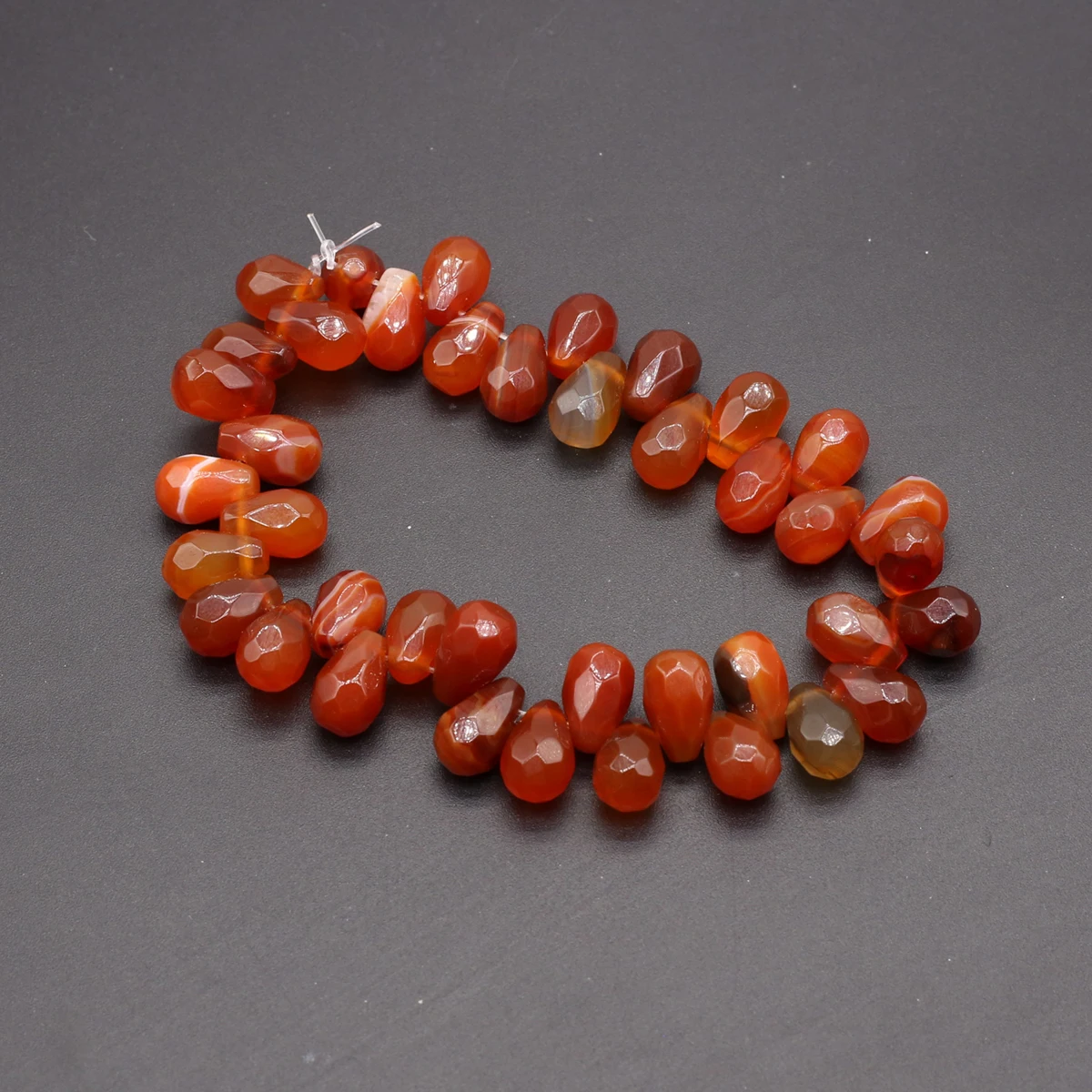 Natural Stone Beads Faceted Water Drop Gemstone Spacing Isolation Loose Beaded Jewelry Making DIY Necklaces Bracelet Accessories