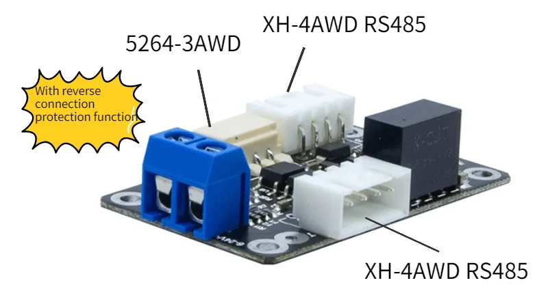 Feetech RS485 Isolation Board Single Bus Netzteil Reverse Current Protection Optokoppler Metal Anti-Jamming TTL/485 Einzigen Bus